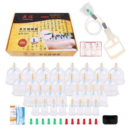 32 Stuk Vacuüm Cupping Set Zuignap Potten Lichaam Terug Massage Tool Anti Cellulite