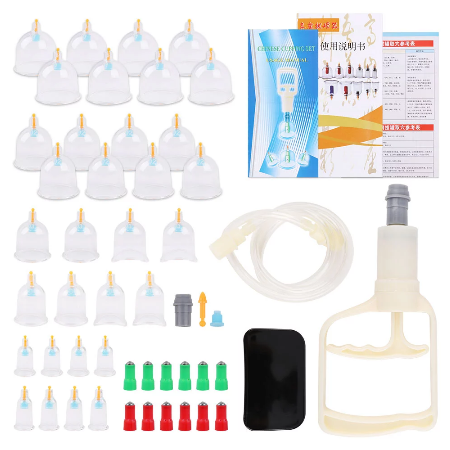 32 Stuk Vacuüm Cupping Set Zuignap Potten Lichaam Rug Massage Tool Anti Cellulite