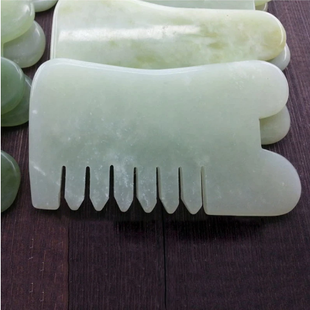 Natuurlijke Kammen Jade Guasha Facial Massage Roller Body Massager Haar Care