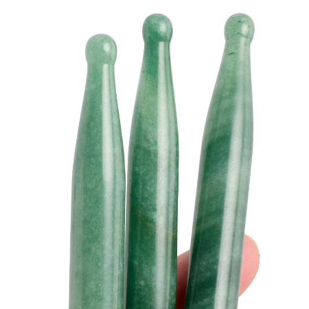 Natuurlijke Rose Quartz Aventurijn Jade Crystal Manual Massage Pen Stok Acupunctuur