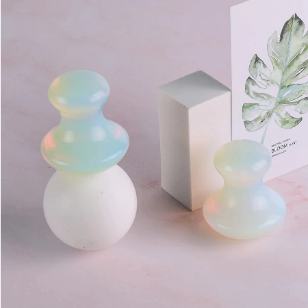 Opalite Paddestoel Guasha Tool China Tradities Gezondheidszorg Massager Crystal Quarts