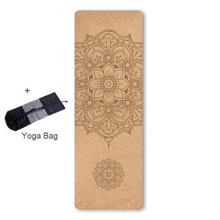 Natuurlijke Kurk Tpe Gedrukt Yoga Mat Antislip Esterilla Yoga Zweet Absorberende