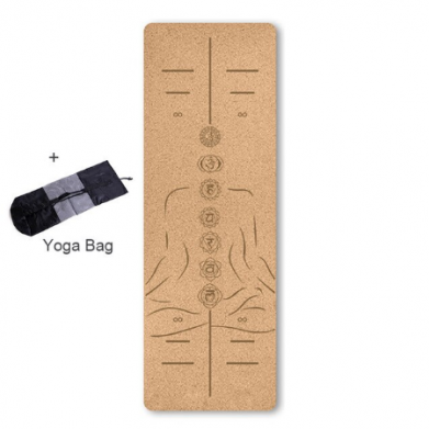 5Mm Natuurlijke Kurk Tpe Gedrukt Yoga Mat Antislip Esterilla Yoga Zweet Absorberende