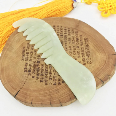 Handgemaakte-Gepolijst-Xiuyan-Jade-Haar-Kam-Gua-Sha-Boord-Stone-Massager-Voor-Hoofd-Nek