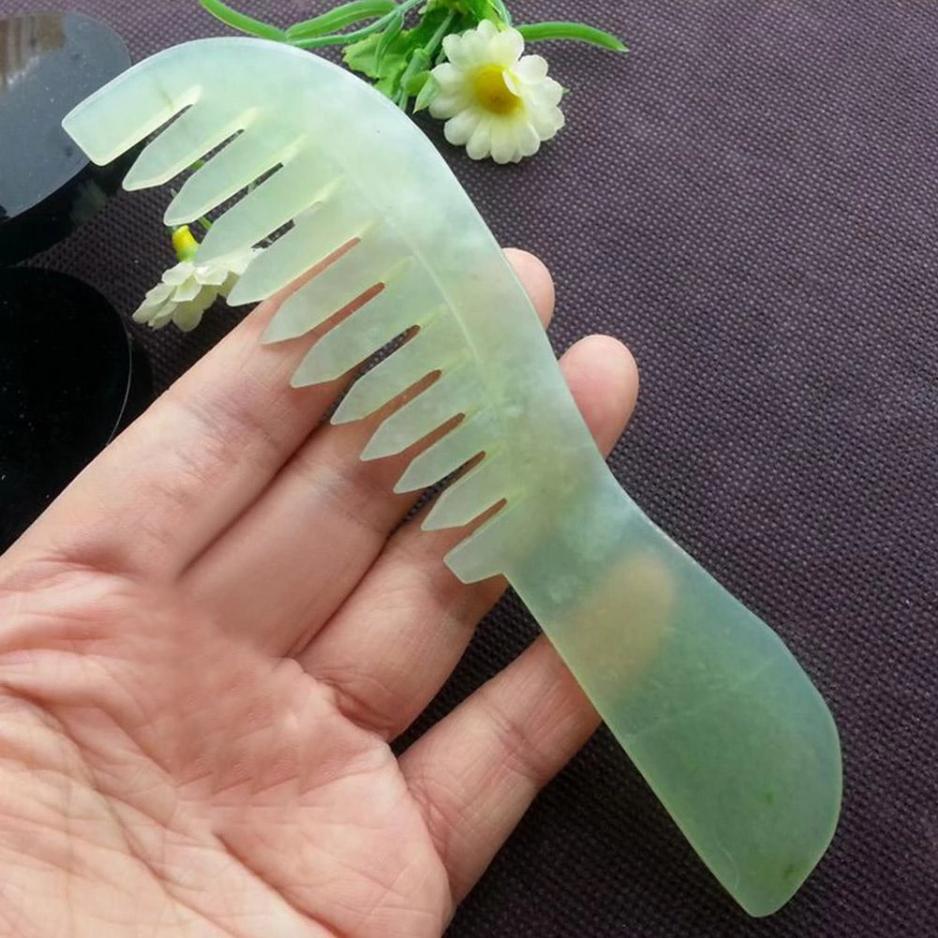 Handgemaakte-Gepolijst-Xiuyan-Jade-Haar-Kam-Gua-Sha-Boord-Stone-Massager-Voor-Hoofd-Nek