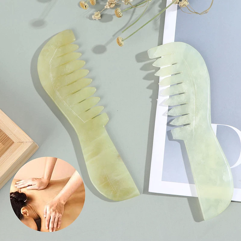 Handgemaakte-Gepolijst-Xiuyan-Jade-Haar-Kam-Gua-Sha-Boord-Stone-Massager-Voor-Hoofd-Nek