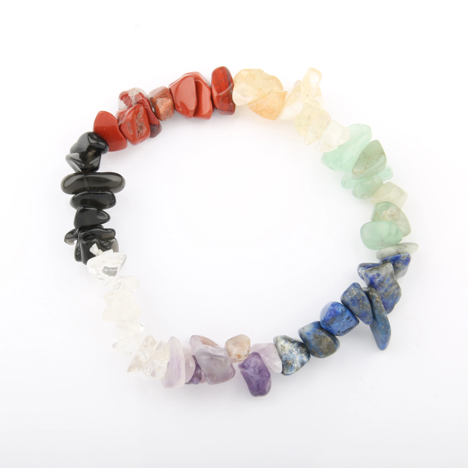 Natuursteen-7-Chakra-Armbanden-Reiki-Healing-Crystal-Armband-Tijgeroog-Lapis-Lazuli-Chip