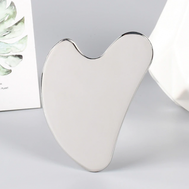 RVS-Gezicht-Gua-Sha-Tool-Huidverzorging-Body-Natuurlijke-Crystal-Mineral-Stone-schraper