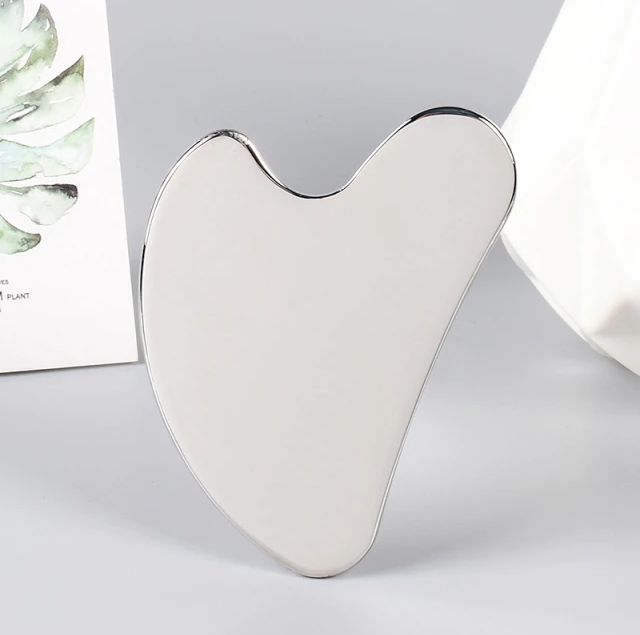 RVS-Gezicht-Gua-Sha-Tool-Huidverzorging-Body-Natuurlijke-Crystal-Mineral-Stone-schraper