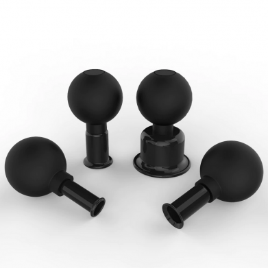 Cupping Set lichaam en gezicht Zwarte ballon zwart glas