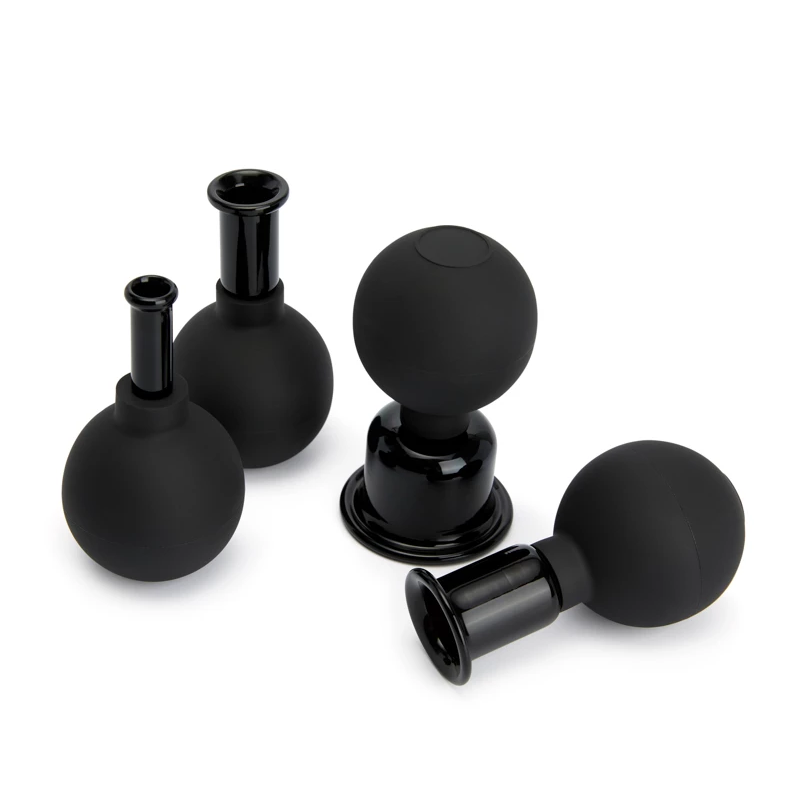 Cupping set lichaam en gezicht zwarte ballon zwart glas 1