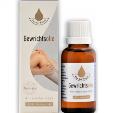 Gewrichtsolie Van der Pluym 30ml, 100ml, 250ml, aromatherapie, massageolie 100% natuurlijke ingredienten