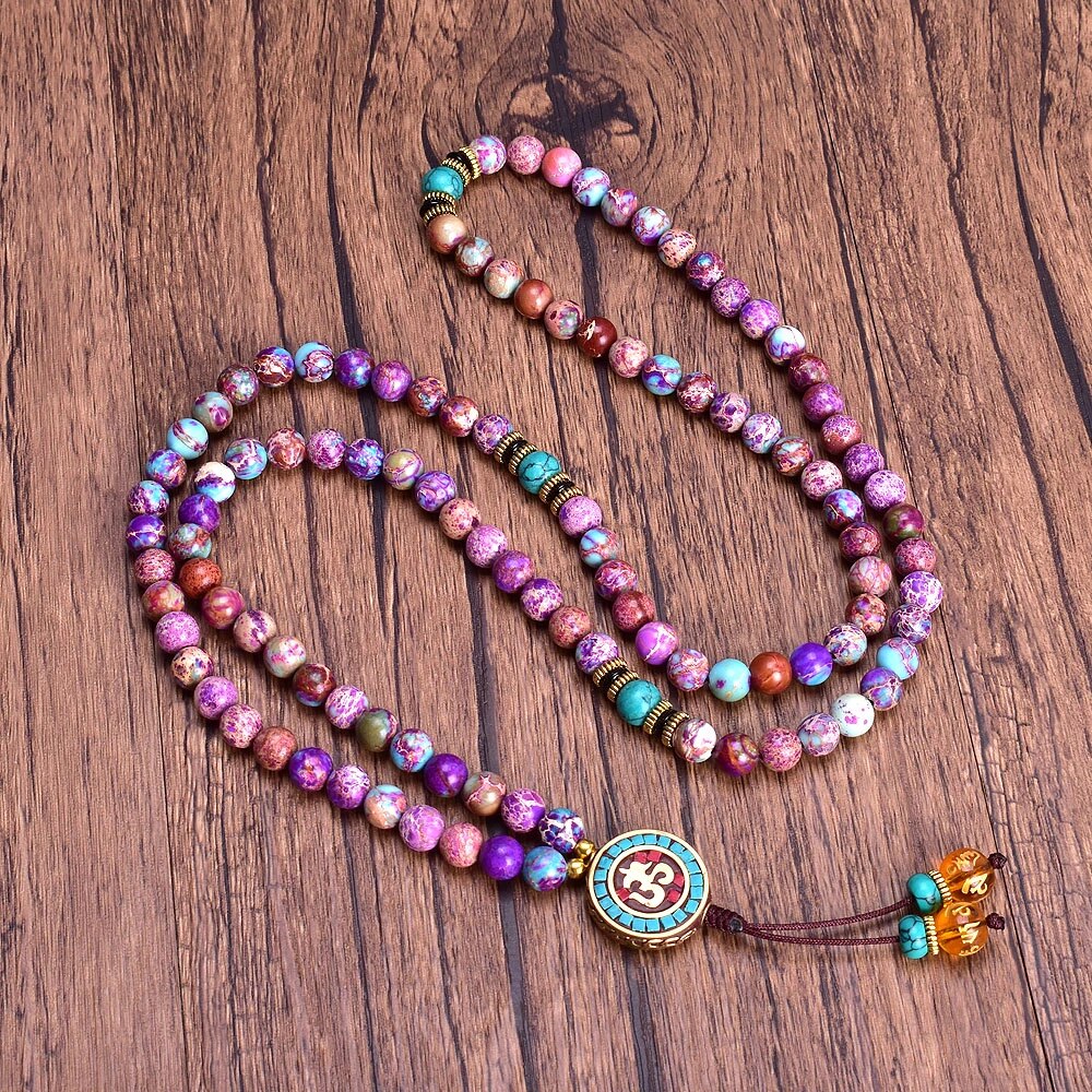 6095927862859-8Mm-Violet-Imperal-Jaspers-Vrouwen-Ketting-Japamala-108-Kralen-Ketting-Meditatie-YogaTibetaanse-Boeddha-Om2