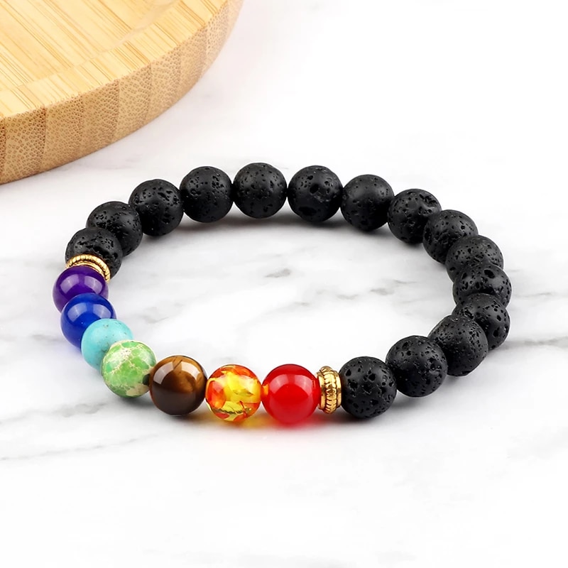 Lavasteen_Chakra_Armband